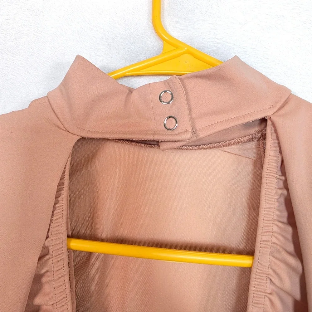 Vintage Kelle Dance Costume Women's M S Peach Sheer Lyrical Ballet Contemporary